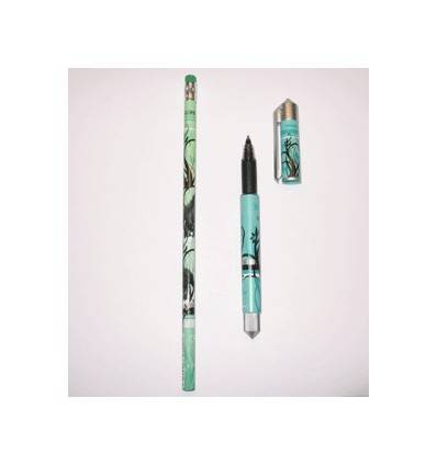 parure stylo roller rechargeable et crayon avec gomme cheval collection arabesque