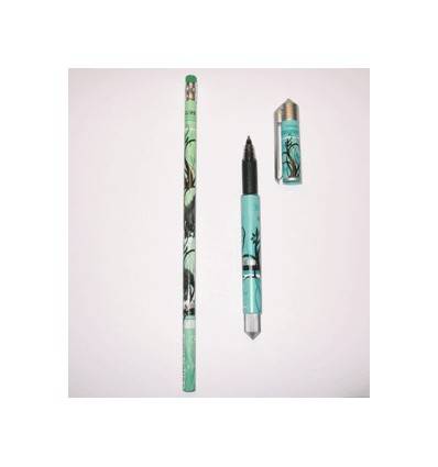 parure stylo roller rechargeable et crayon avec gomme cheval collection  arabesque