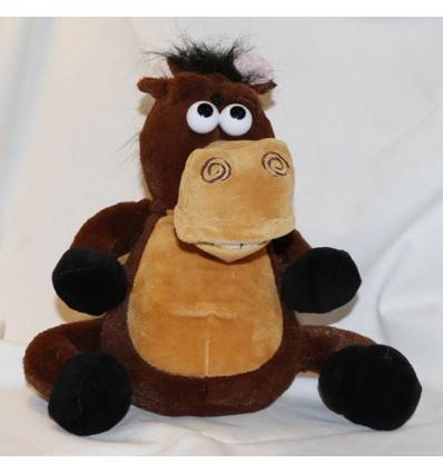 peluche cheval qui rit et tremble RIBOULDINGUE