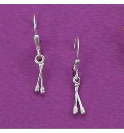 boucles d'oreilles dormeuses paire de massues mini