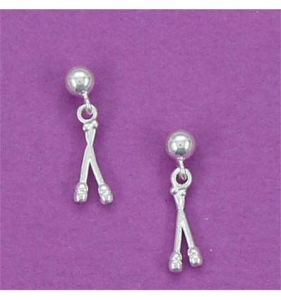 boucles d'oreilles gymnastique rythmique paire de massues