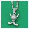 collier fantaisie clubs et balle de golf