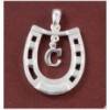 pendentif fer à cheval avec votre initiale ARGENT MASSIF