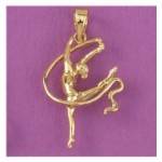 Amaxer Collier Gymnastique Rythmique Acier Inoxydable Avec Pendentif Pour Filles - Cadeau Élégant