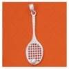 big racket and ball tennis pendant