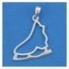 pendentif patin à glace stylisé