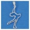 pendentif patineuse cambrée stylisée