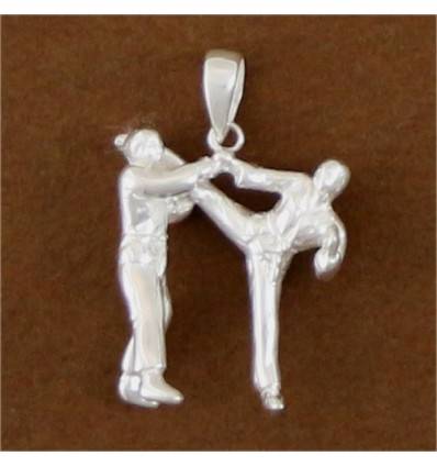 two karatekas pendant