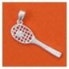 pendentif raquette de tennis et balle de tennis strass