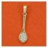 pendentif petite raquette de tennis avec strass