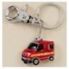 porte-clefs camion de pompier rouge