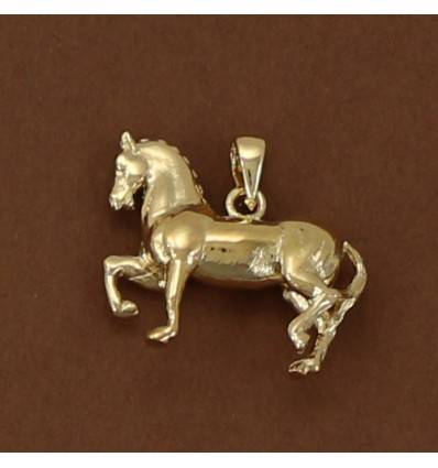 pendentif cheval lipizzan au pas espagnol