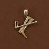 pendentif botte et cravache d'équitation