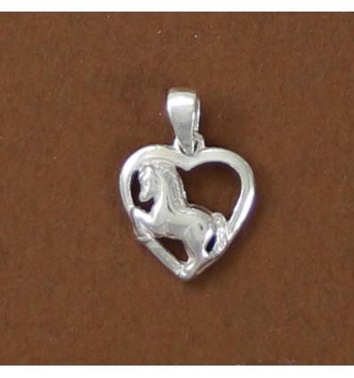 pendentif cheval et coeur