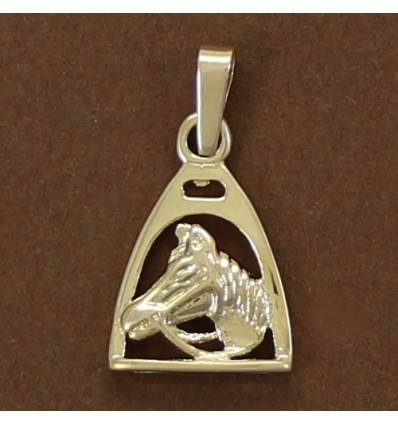 pendentif étrier et tête de cheval