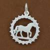 pendentif cheval au pas tendance et strass