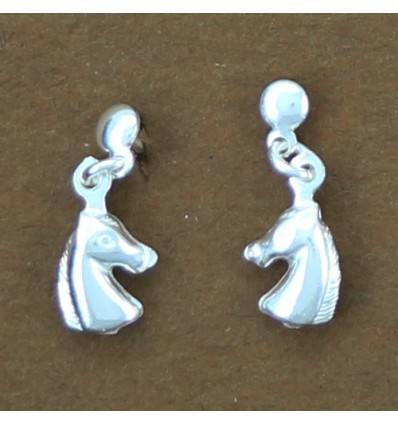 boucles d'oreilles têtes de cheval pendantes