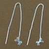 boucles d'oreilles cheval-chainettes pendantes