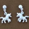 boucles d'oreilles licornes pendantes