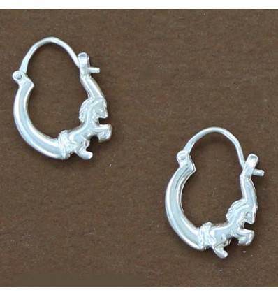 boucles d'oreilles créoles cheval