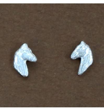 boucles d'oreilles petites têtes de cheval