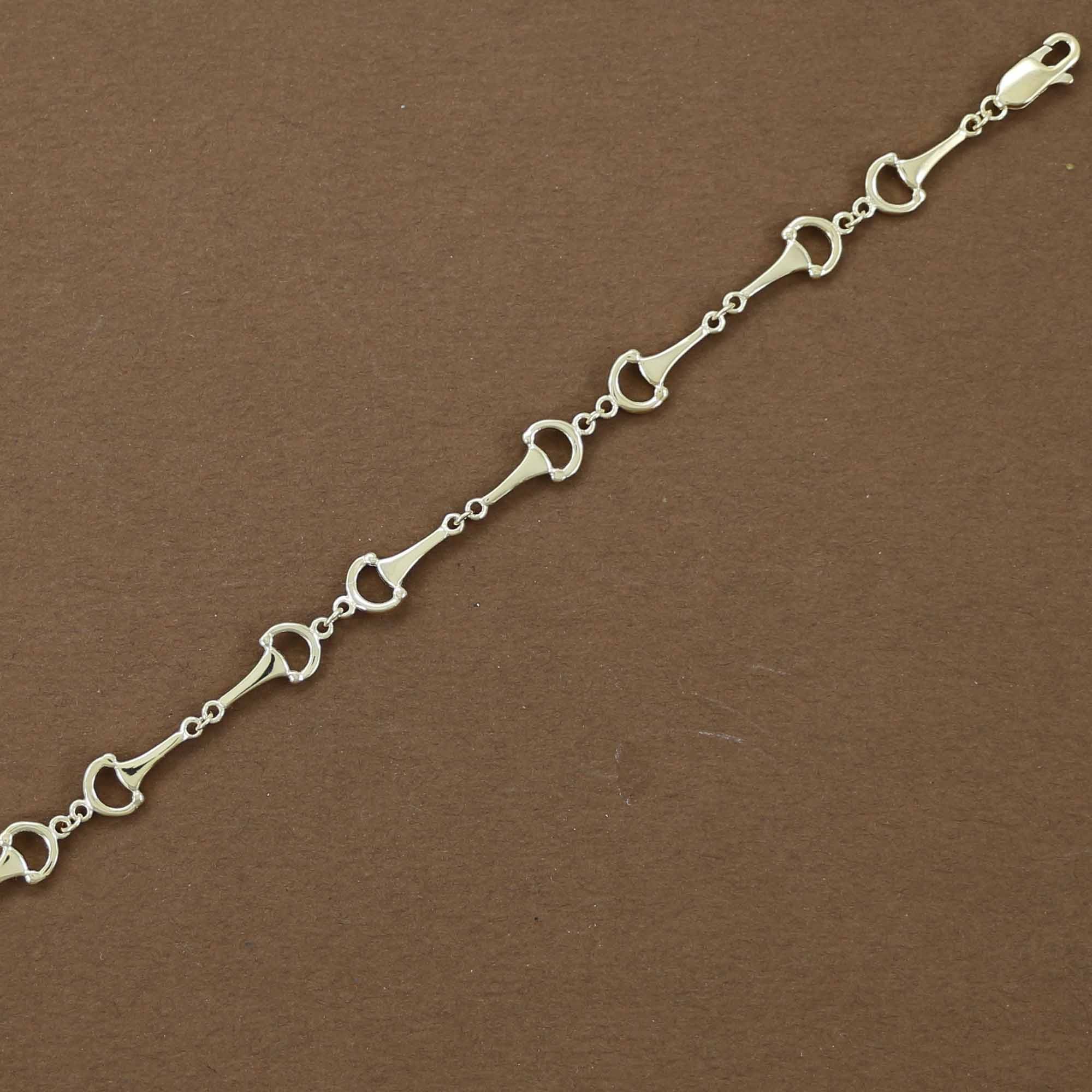 Bracelet Argent 925 Massif - Motif Dents De Cheval/mors - Unisexe - Neuf Avec étiquettes