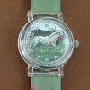 montre trotteuse coeur et cheval au galop