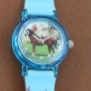 montre trotteuse coeur et cheval alezan debout