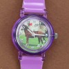 montre trotteuse coeur et cheval alezan debout