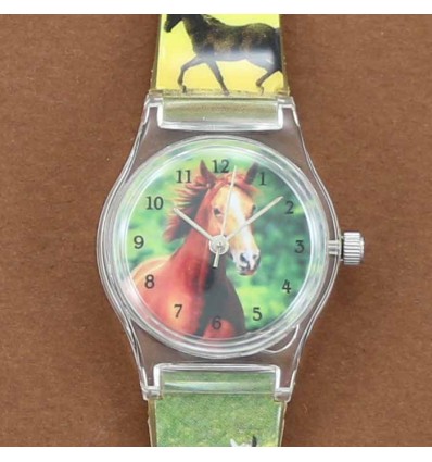 montre cheval de face au galop