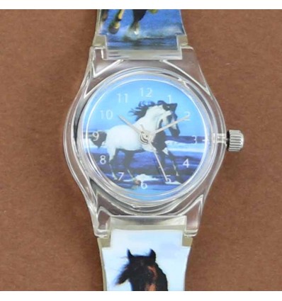 montre cheval et chevaux dans la mer