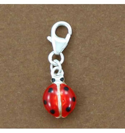 charm's coccinelle argent massif