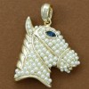 pendentif perlé tête de cheval