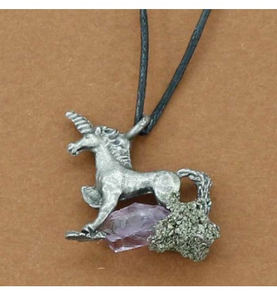 collier améthyste licorne