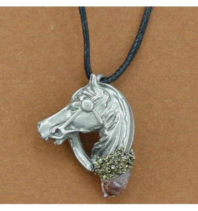 collier améthyste tête de cheval