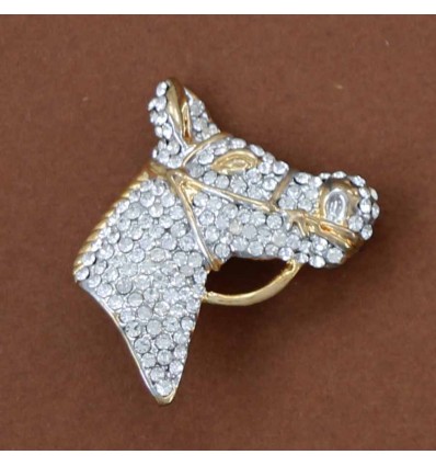 broche grande tête de cheval fantaisie