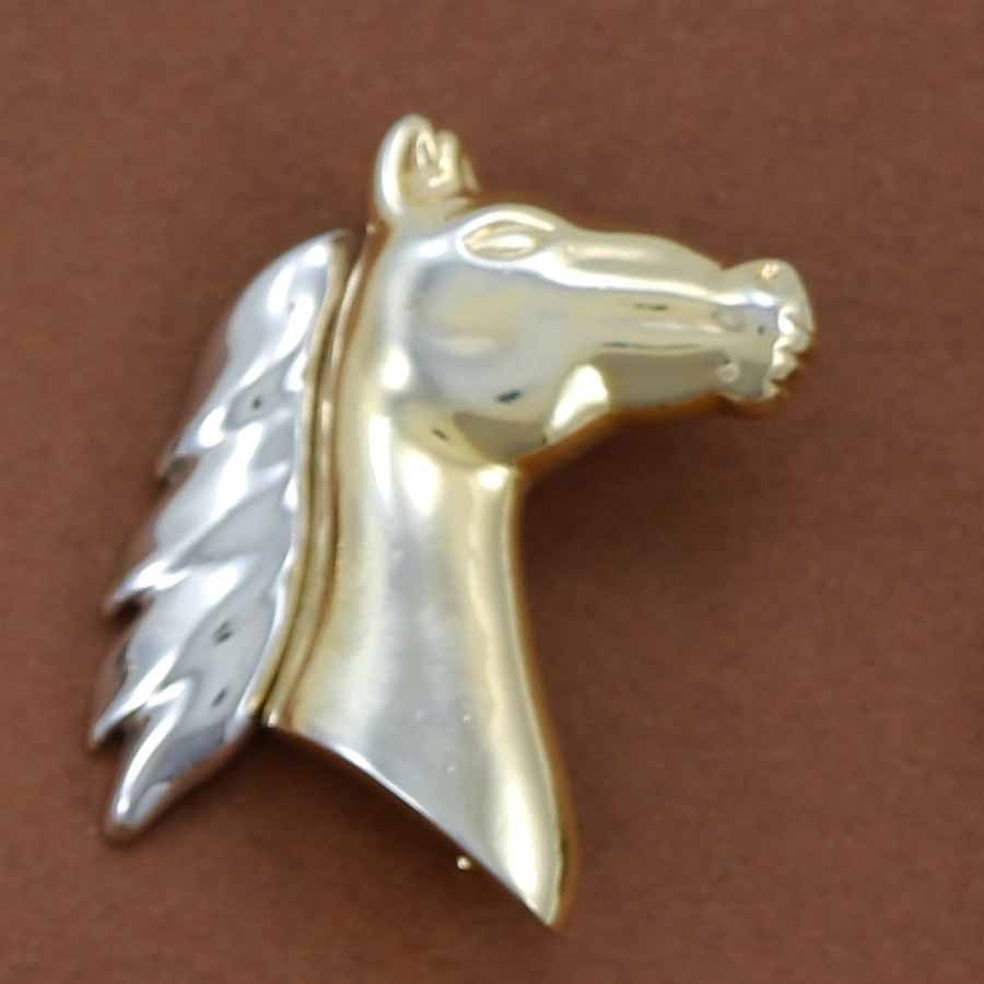 Broche Vintage Fer à Cheval Et Cravache En Argent - Occasion, Bon état, épingle Légèrement Déformée
