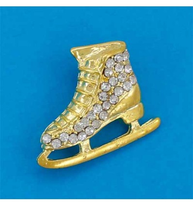 broche patin strass ou perles