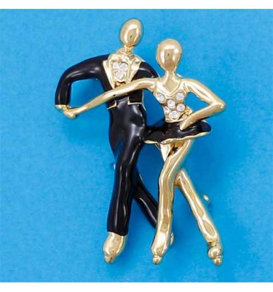 broche couple de danse sur glace