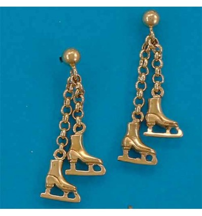 boucles d'oreilles paire de patins pendantes