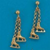 boucles d'oreilles paire de patins pendantes