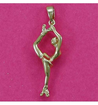 pendentif biellman patineuse artistique à roulettes