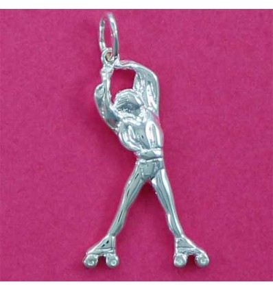 pendentif patineur artistique à roulettes