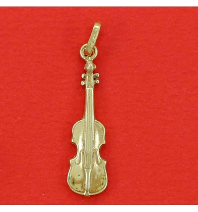 pendentif violon plaqué-or