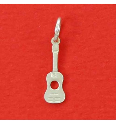 pendentif mini guitare argent massif