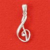 pendentif clef de sol stylisée