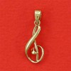 pendentif clef de sol stylisée