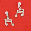 boucles d'oreilles pendantes musique deux doubles croches