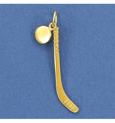 pendentif crosse et palet de hockey