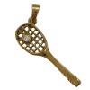 pendentif raquette de tennis et balle de tennis strass